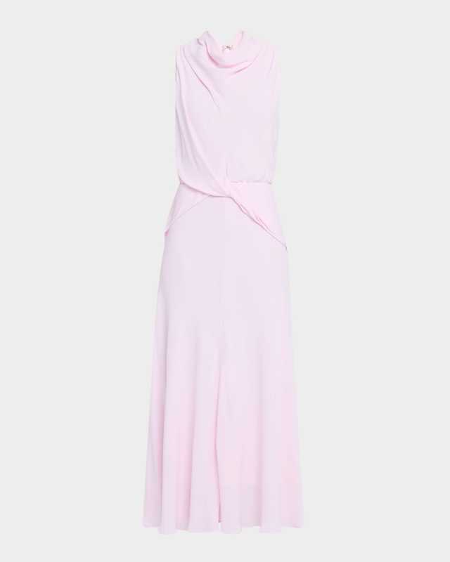 Valerie Draped Halter Midi Dress